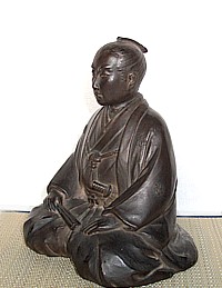 японская антикварная статуэтка САМУРАЙ