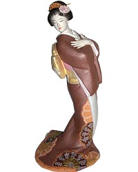 японская статуэтка Дама в кимоно, Хаката, 1950-е гг.