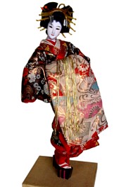 японская традиционная антикварная кукла Ойран, 1920-е гг