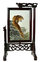 тигр, интерьерный экран с вышивкой