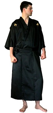 японское мужское кимоно Бакуфу с вышивкой, сделано в Японии
