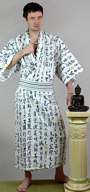 японское мужское кимоно ОНСЭН, хлопок 100%
