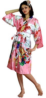 халатик-кимоно АСАКУСА, иск.шелк в японском интернет-магазине АОЯМА ДО