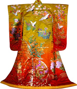 японское свадбное кимоно невесты, винтаж. Аояма-До, интернет-магазин