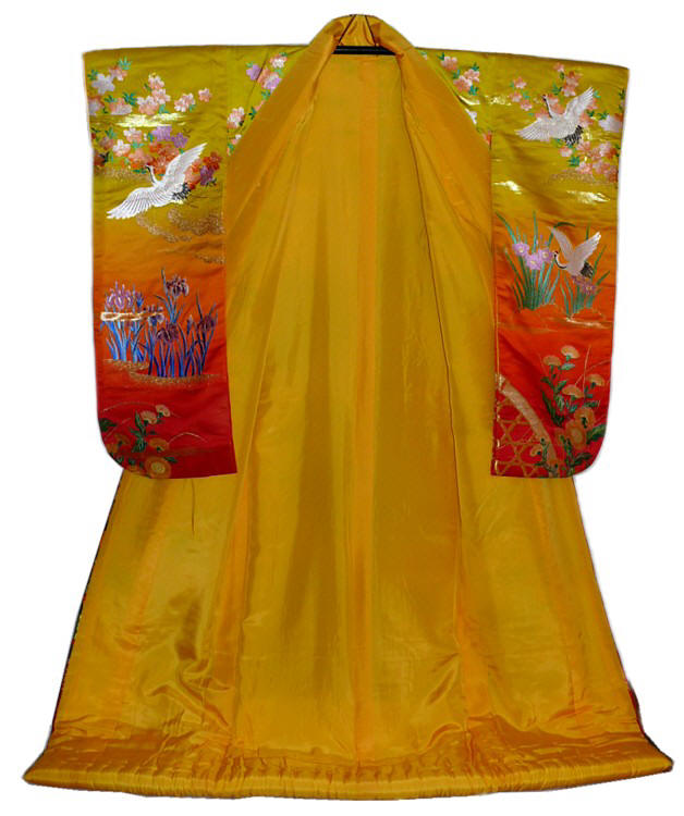 винтажное свадбное кимоно невесты