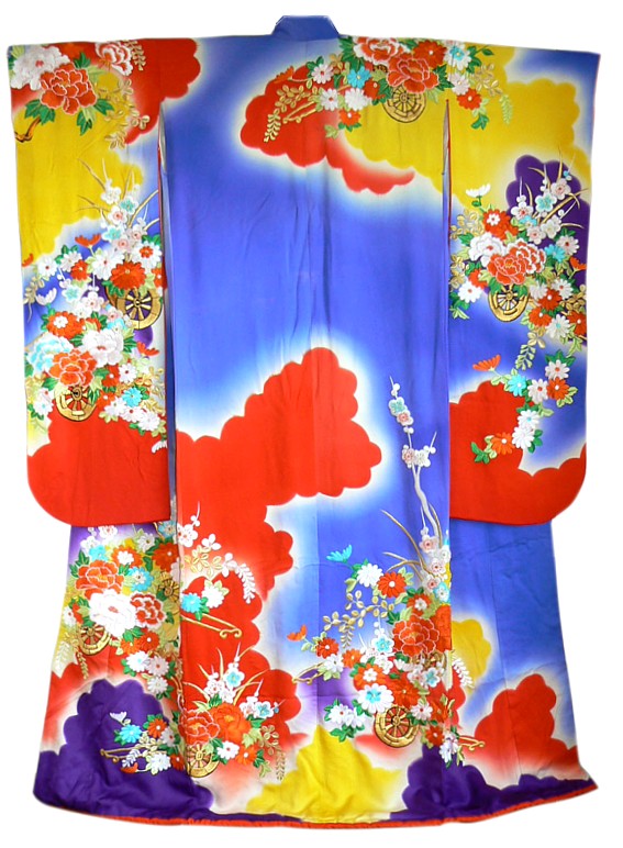 японское свадебное шелковое кимоно невесты, винтаж