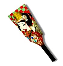 хагойта, традиционная ракетка для японской игры в воланы, дерево, роспись, бумага, 1920-е гг.