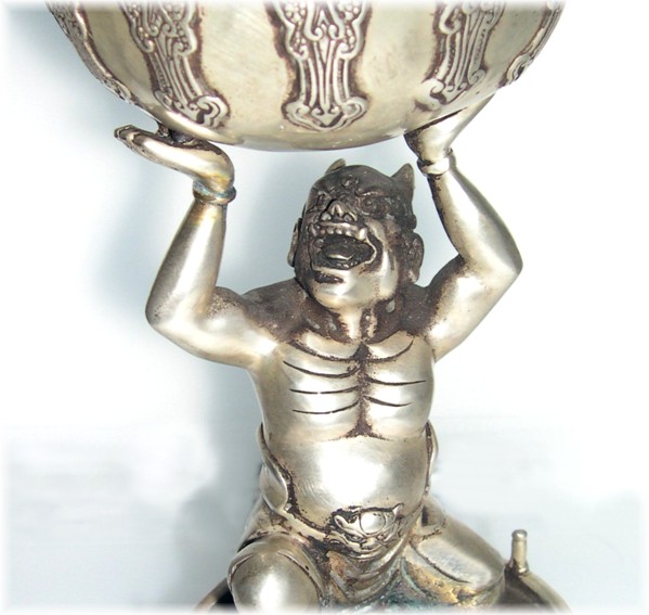 японская антикварная курильница, деталь