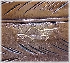 японская бронзовая статуэтка ПАВЛИН, подпись автора