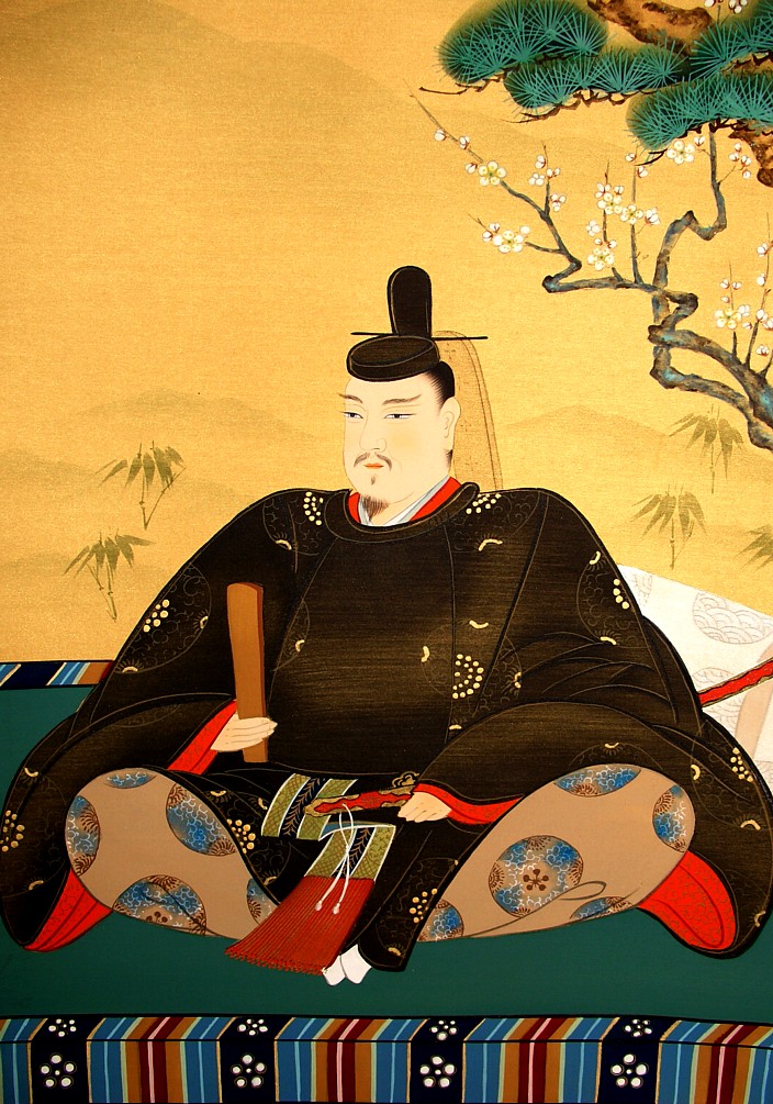 японское искусство: рисунок на свитке, деталь