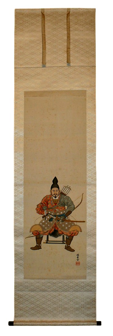 японский рисунок Сёгун в полевой ставке, 1900-е гг.