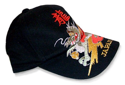 японская бейсболка ДРАКОН, вышивка, хлопок
