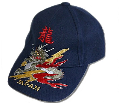 японская бейсболка ДРАКОН, вышивка, хлопок