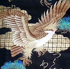 рисунок на ткани мужском кимоно