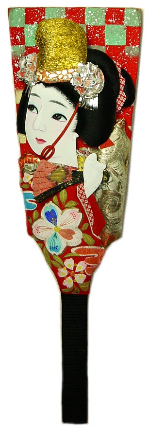 ХАГОЙТА, старинная японская резная  ракетка для игры в воланы