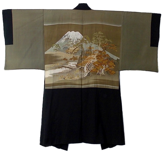 японская традиционная мужская одежда: хаори, шелк, 1930-е гг.