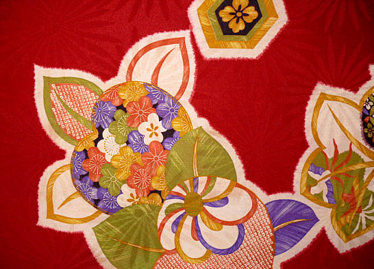 рисунок ткани шелкового хаори, 1930-е гг.