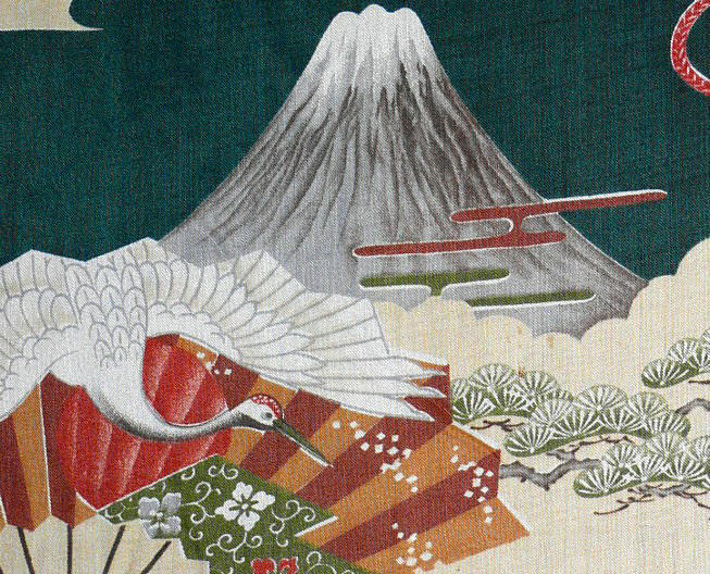 японское традиционное мужское кимоно: рисунок ткани
