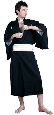 кимоно мужское, шелк, 1950-е гг.